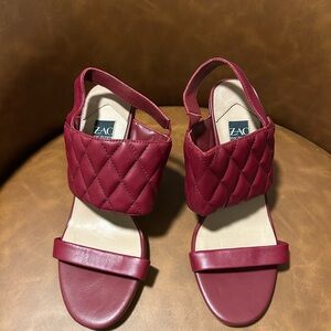 Zac Posen Quilted Leather Heels